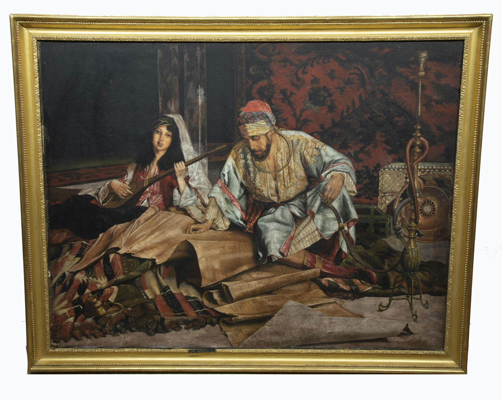 Orientalist Painting, Oil On Canvas (1 of 3)