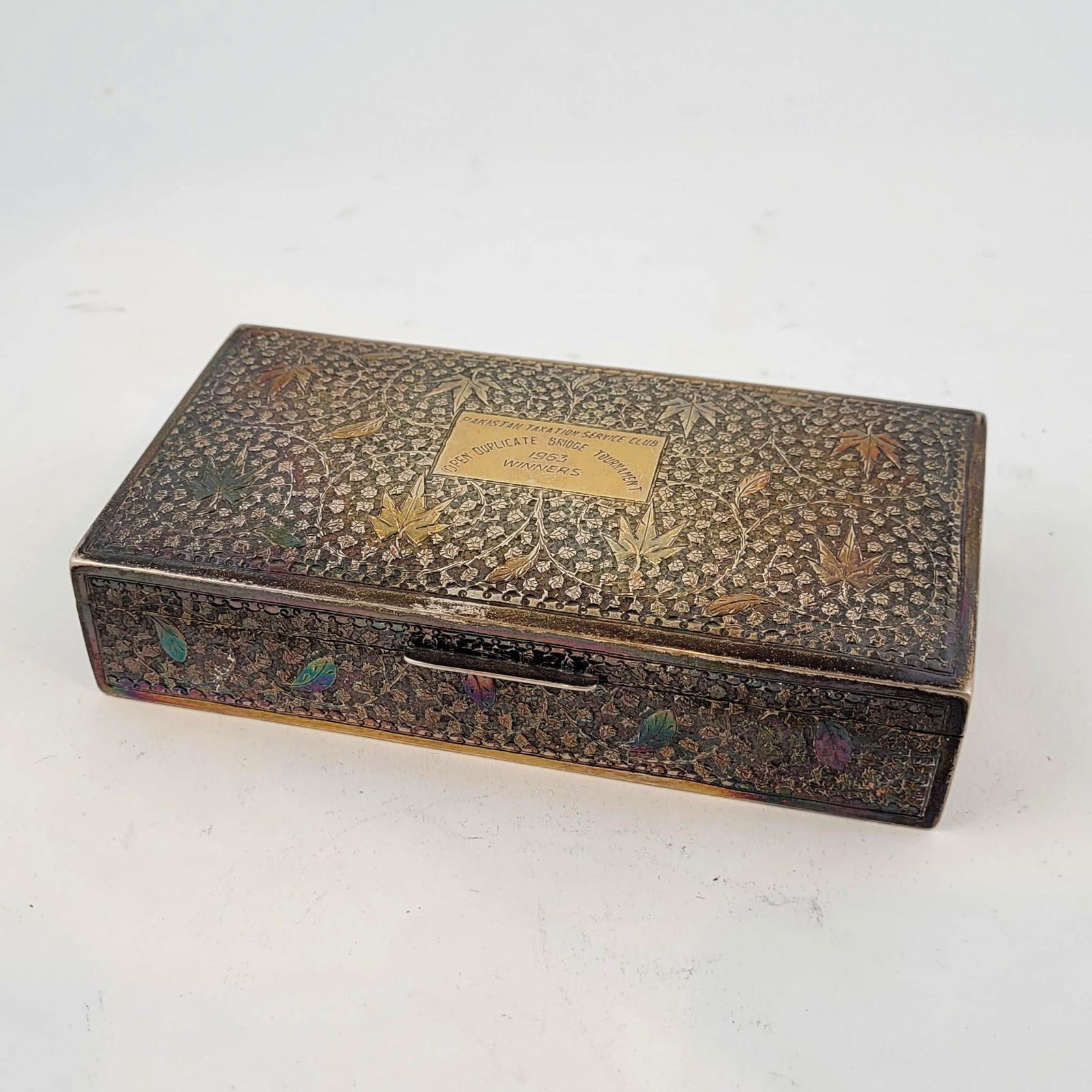 Indian Silver & Wood Box (1 of 3)