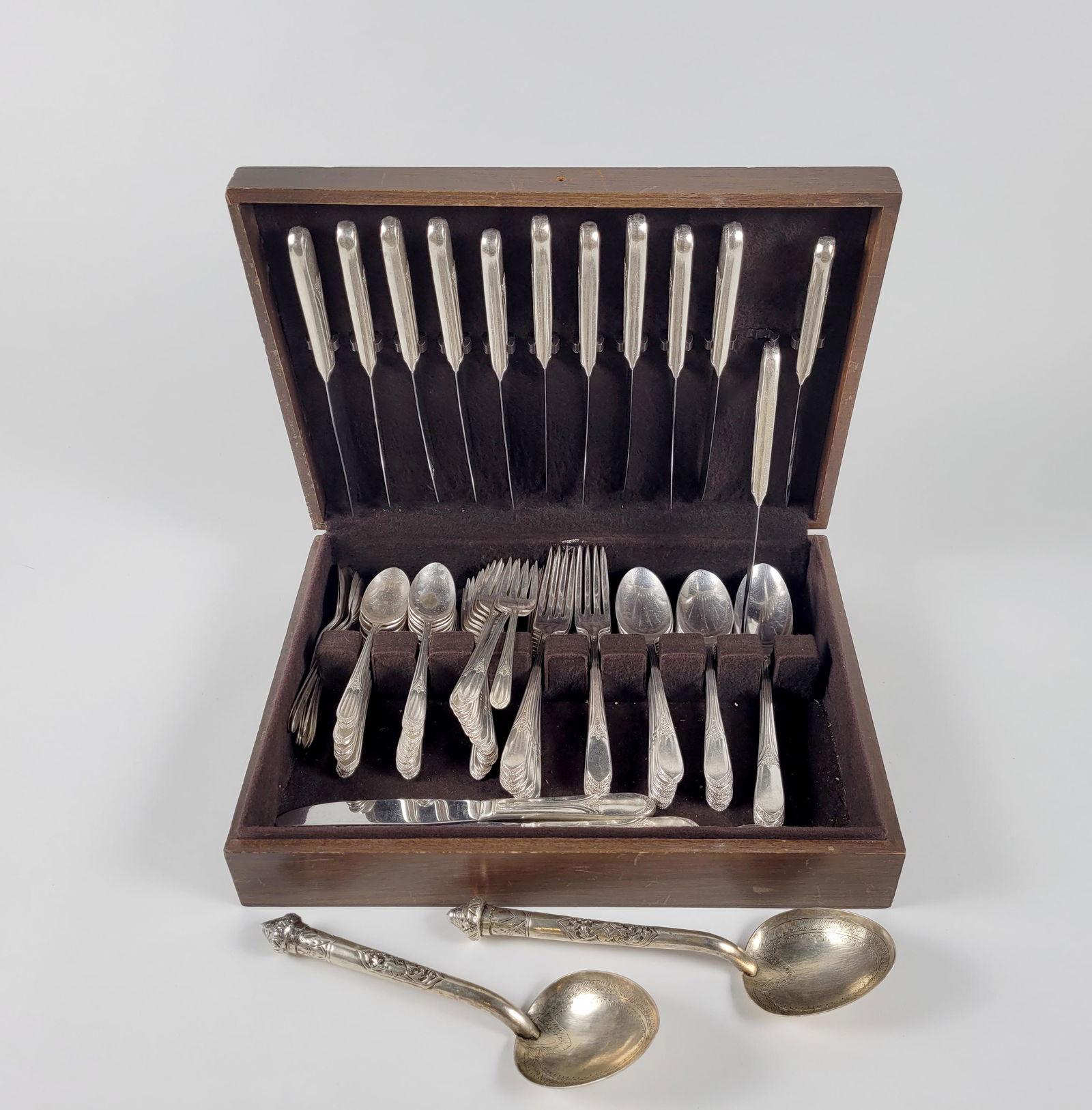 Silver Plated Flatware Service for Twelve (1 of 3)