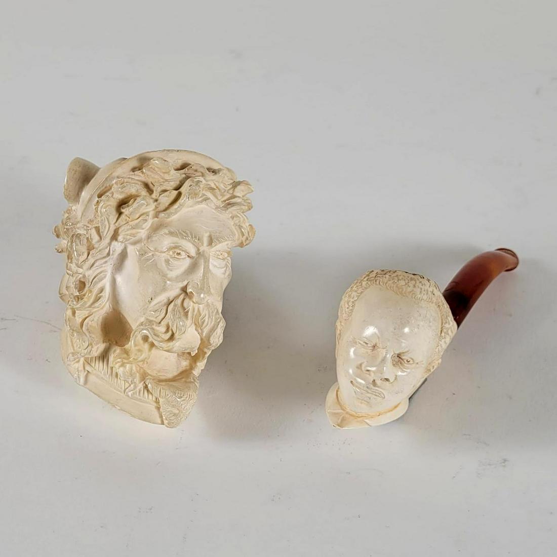 Two Carved Meerschaum Pipes (1 of 3)