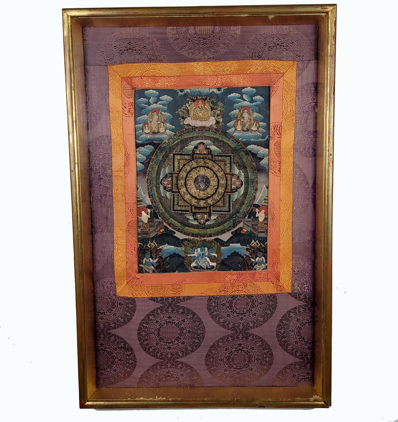Tibetan Thangka On Silk Textile (1 of 5)