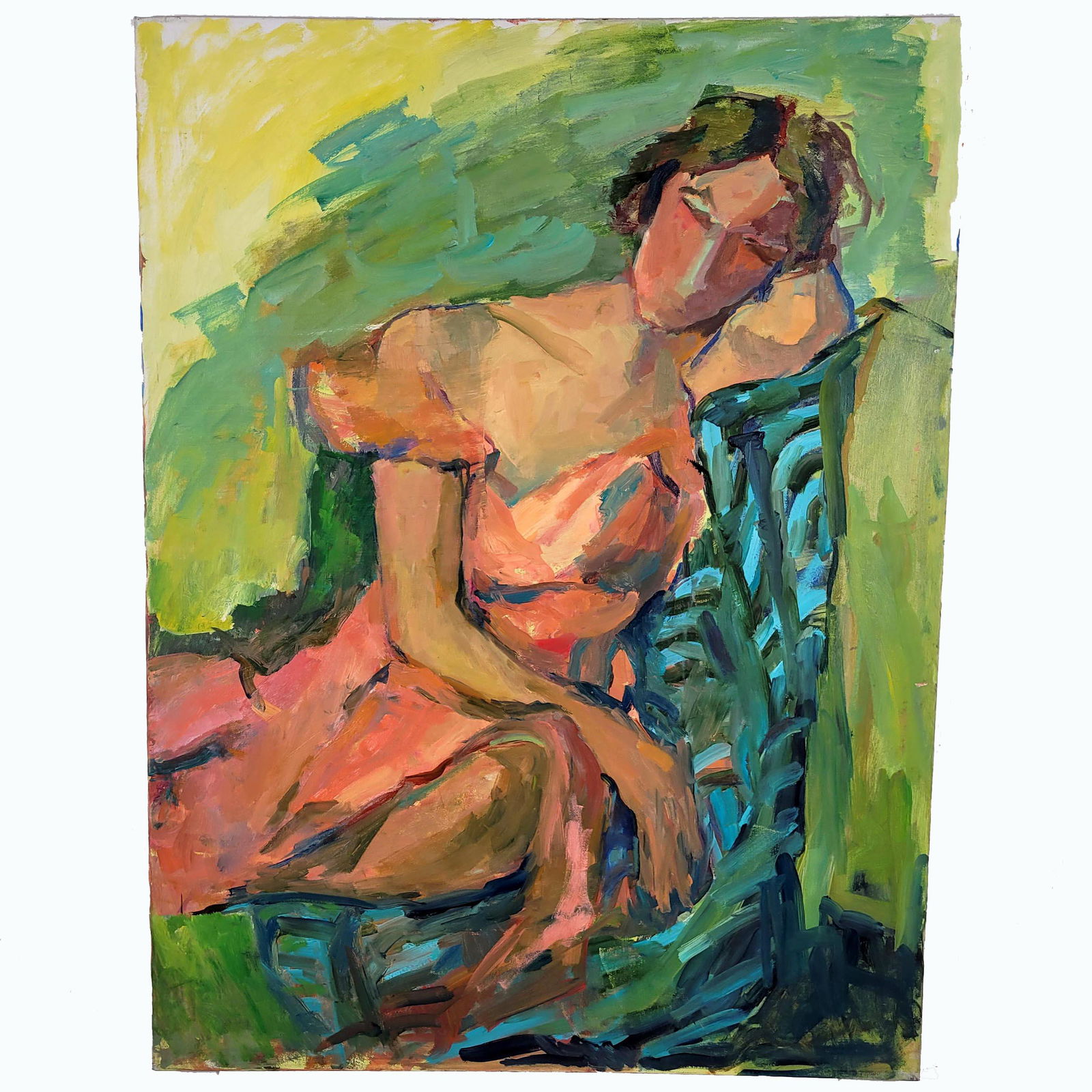 E. Berson, Oil on Canvas, Woman at Leisure (1 of 3)