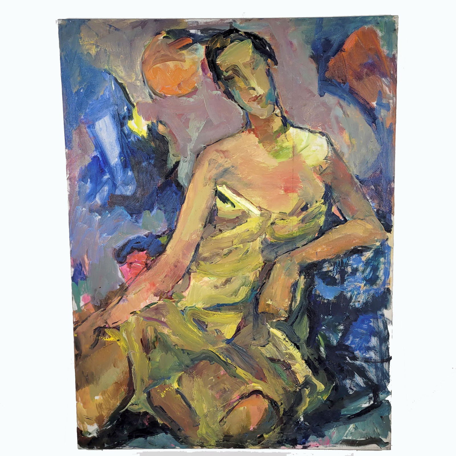 E. Berson, Oil on Canvas, Woman at Leisure (1 of 2)