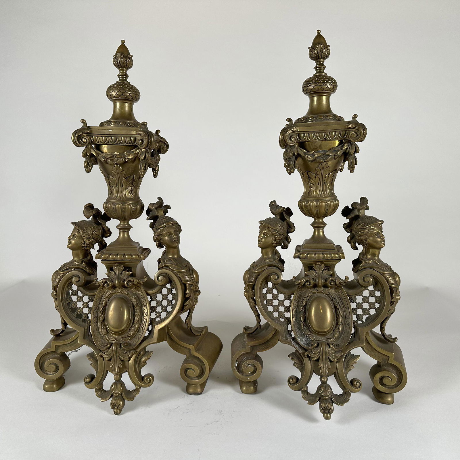 French Guilt Bronze Andirons (1 of 2)