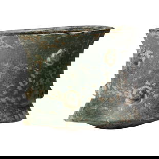 Islamic Bronze Mortar, Seljuk Period: Islamic Bronze Mortar, Seljuk Period, Persia 12th Century AD. Most likely from Khorasan. (9 lbs or 4.1 kg).