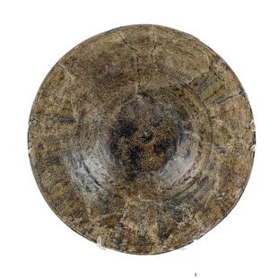 Nishapur Persian Glazed Pottery Bowl: Produced in the prominent Silk Road city of Nishapur during its peak as a political and economic center for the Seljuk rulers (10th and 12th centuries). Some restoration. 8.5 inches diameter, 4.2 inch