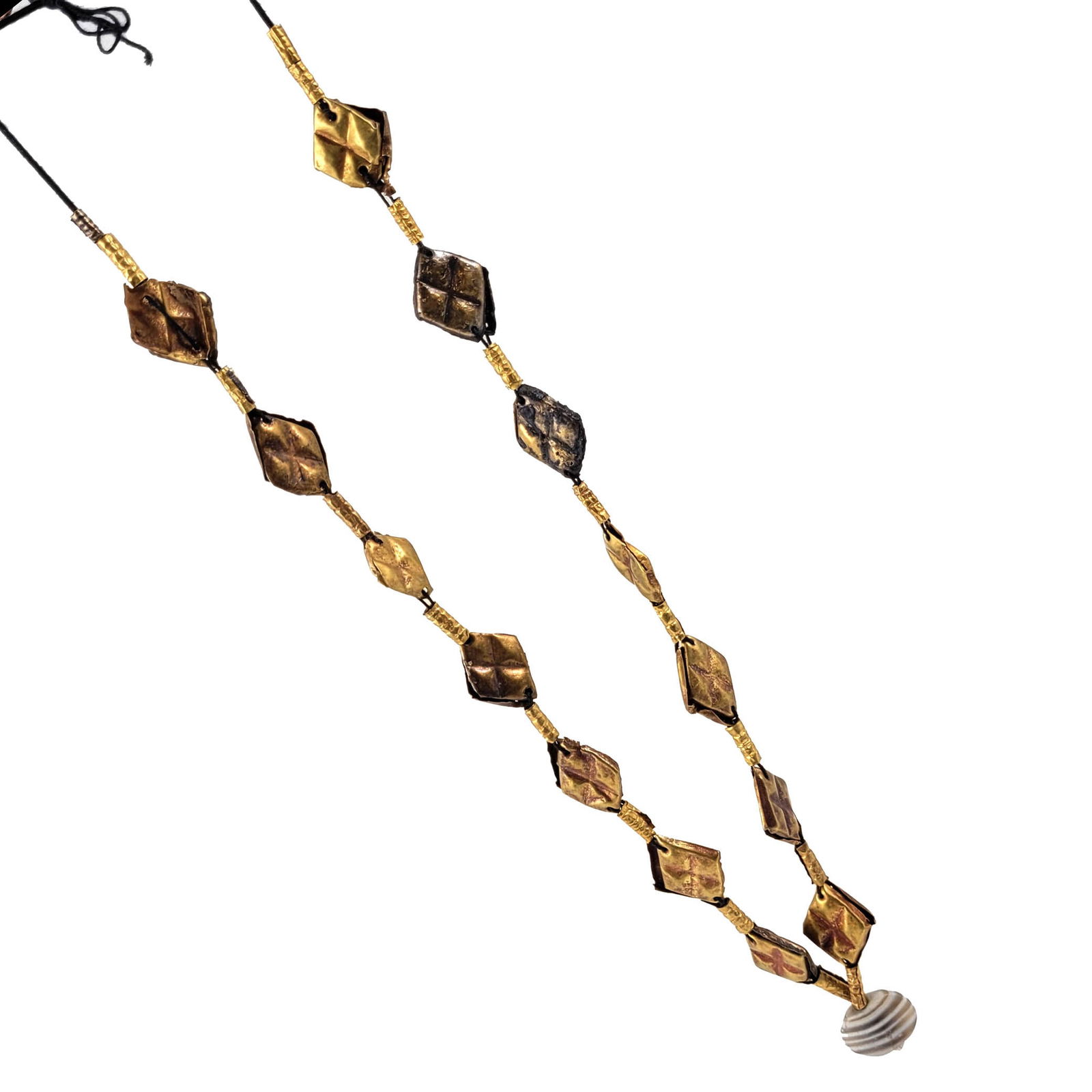 Ancient Roman Gold and Glass Beaded Necklace (1 of 2)