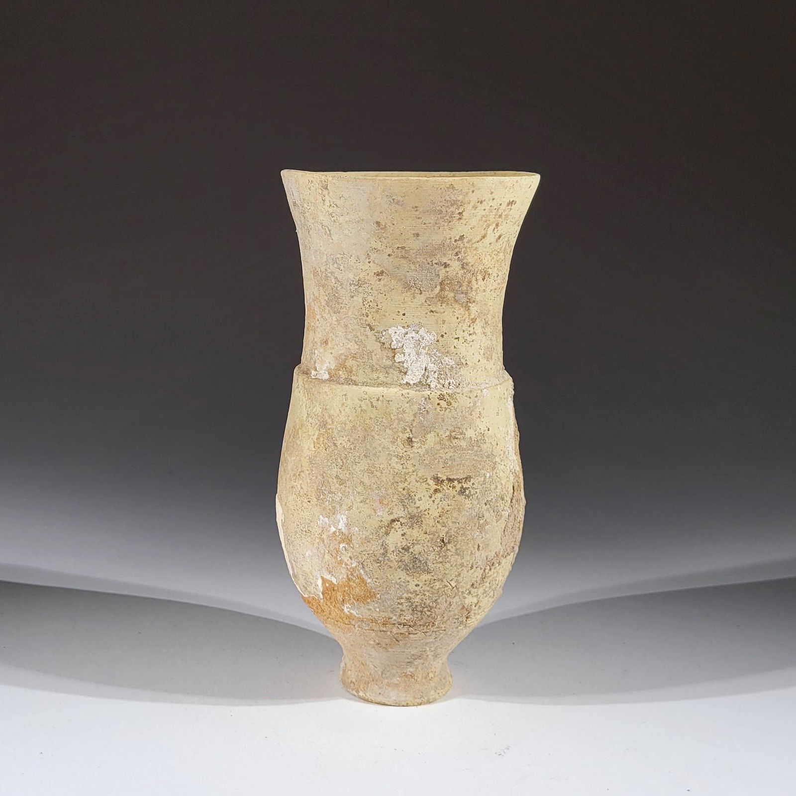 Ancient Cypriot/Byzantine Ceramic Cup.: Ancient Middle Eastern/Byzantine ceramic cup. 6 x 3 x 3 inches. Property of the estate of Richard Ettinghausen