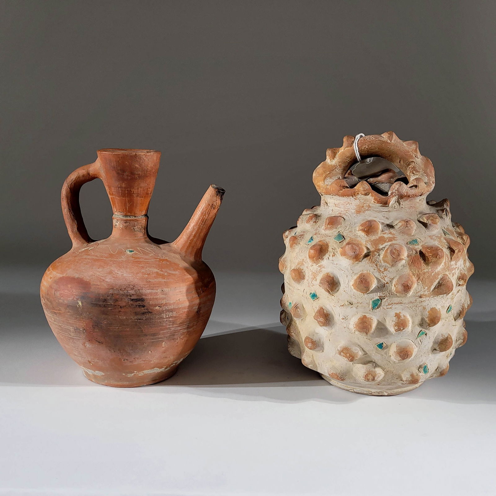 Two Early Pottery Vessels, One Gorgan (1 of 2)