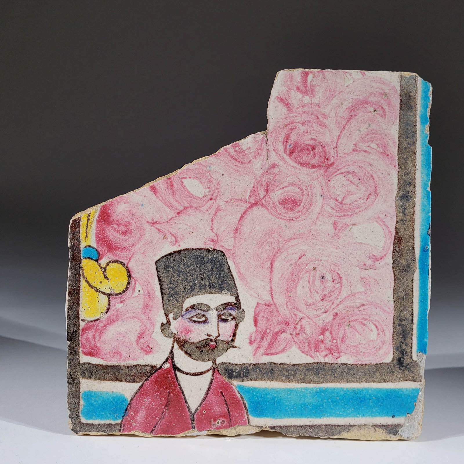 Qajar Persian Pottery Tile (1 of 2)