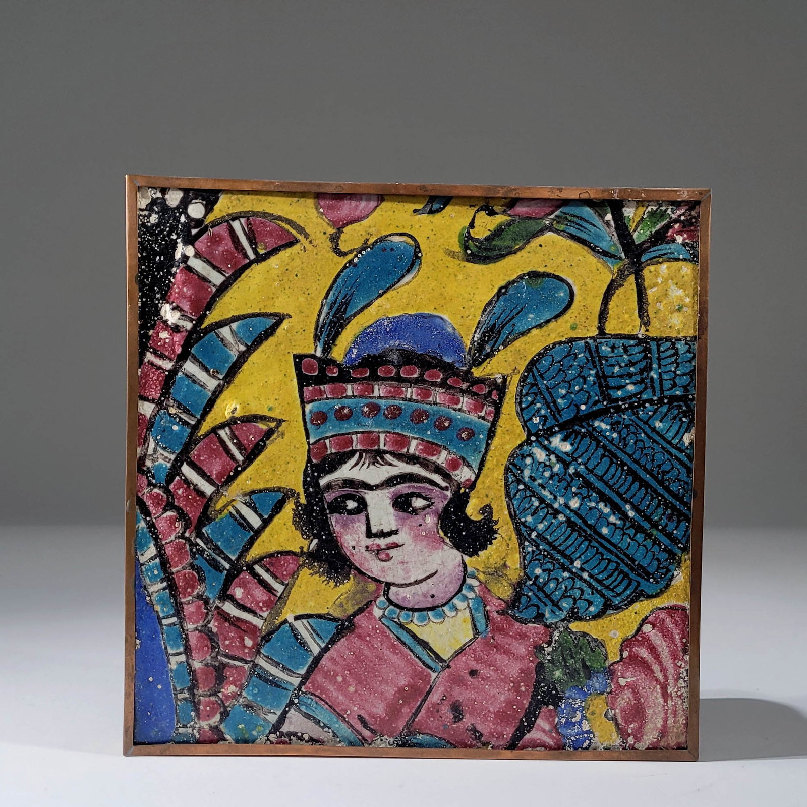 Qaja Pottery Tile Portrait of a Prince (1 of 1)