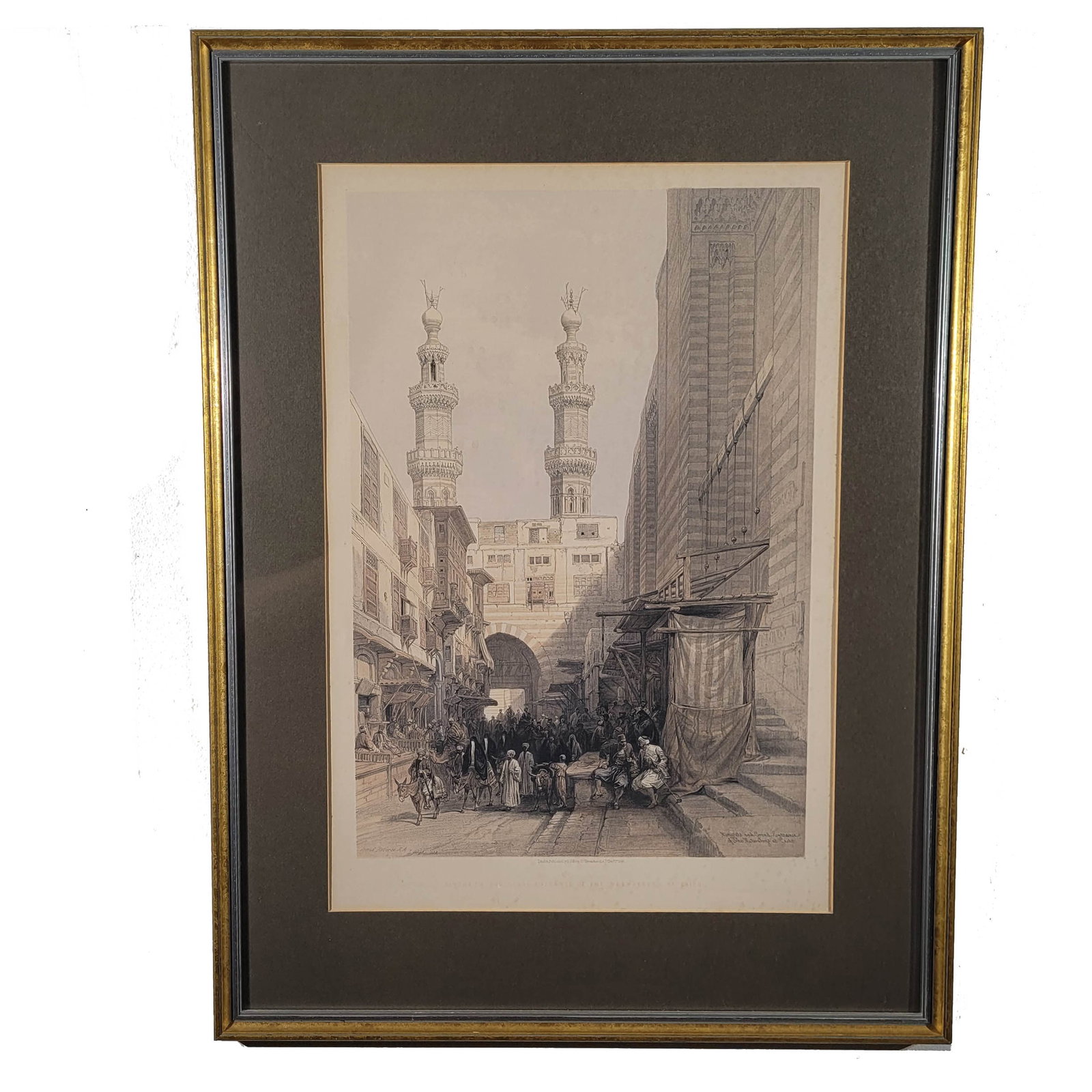 David Roberts, Minarets and Grand Entrance of the Metwalleys at Cairo (1 of 3)