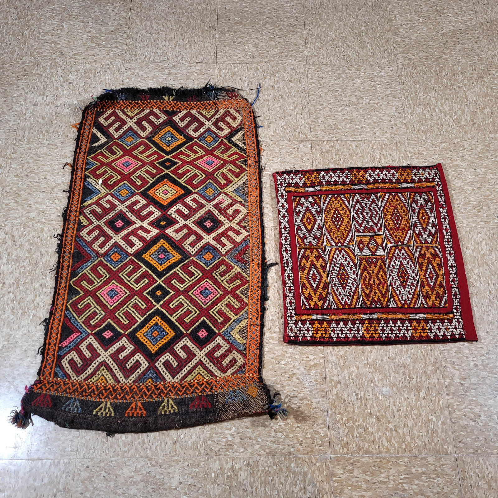 Turkmenistan Saddle Bag and Carpet (1 of 2)