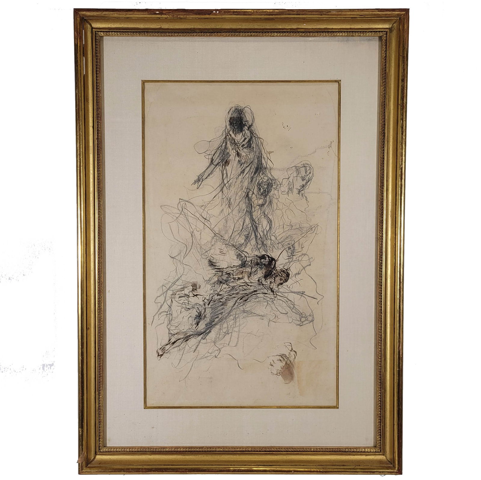 Mose Bianchi (1840?1904), Ink on Paper Drawing (1 of 3)