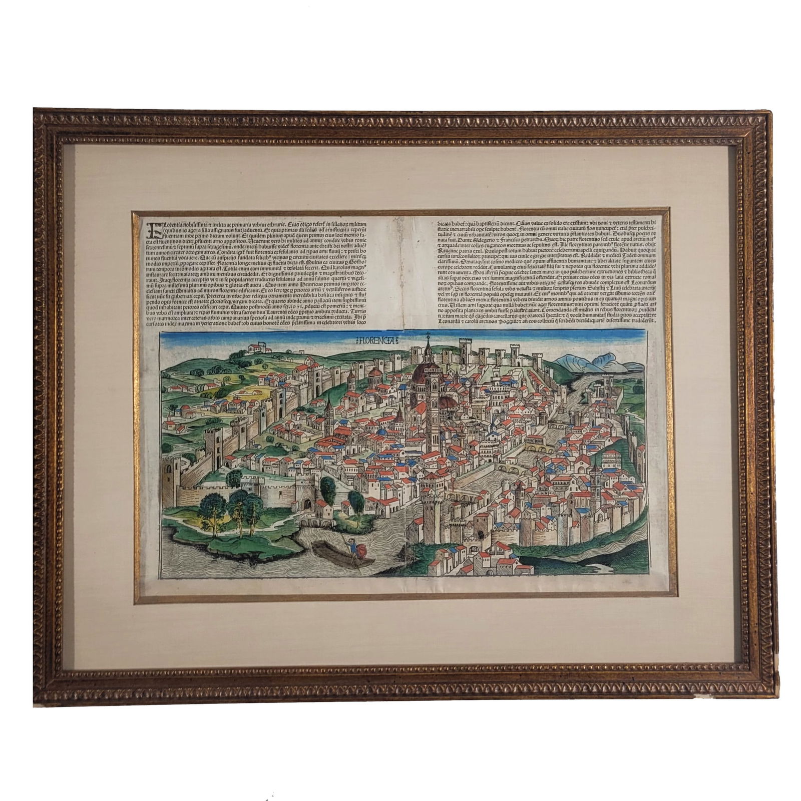 Bifolio Depicting View of the Walled City of Florence (1 of 2)
