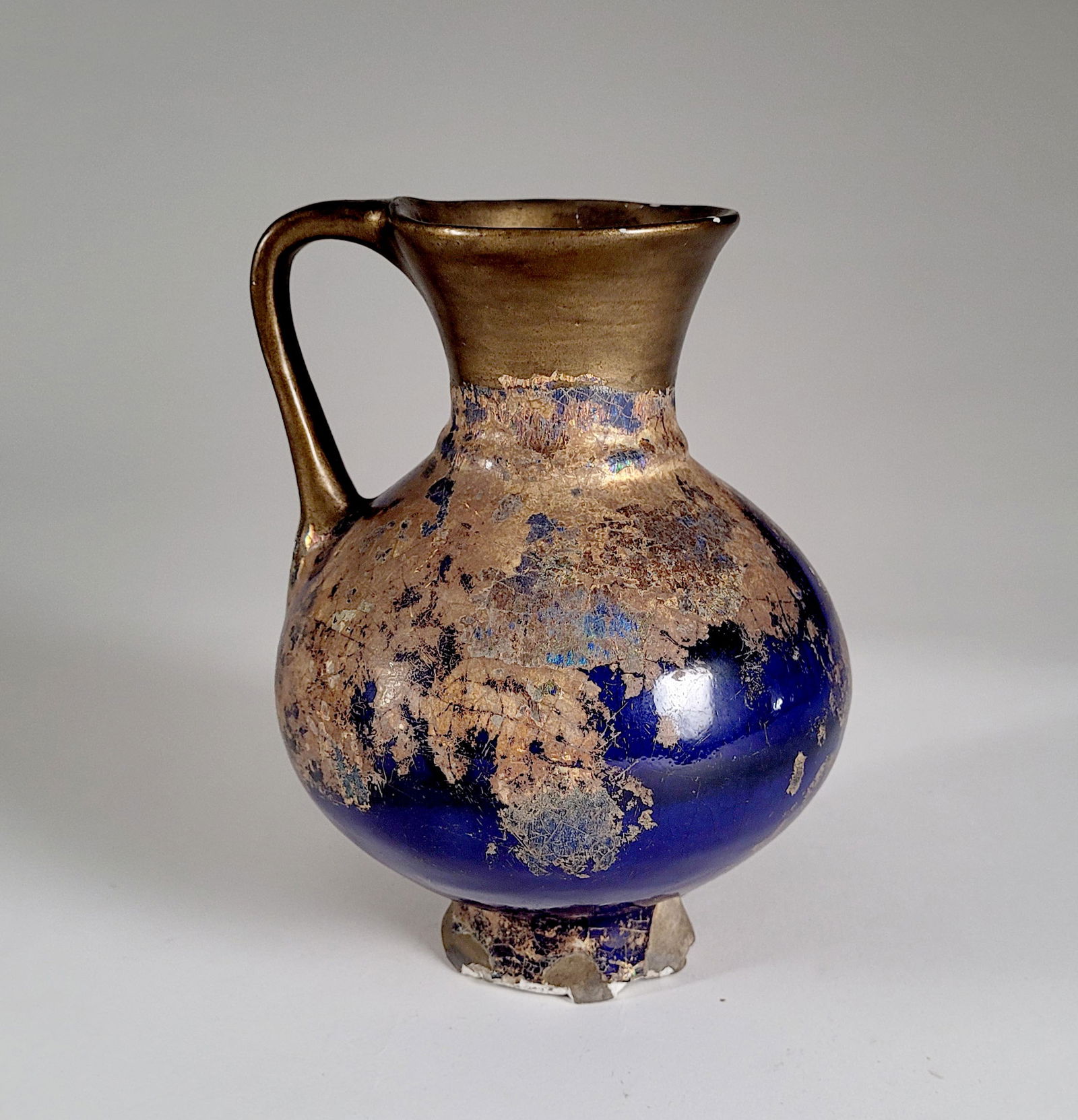 Kashan Cobalt Blue Handled Jug (1 of 4)