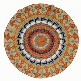 Central Asian Silk Decorative Table Cover