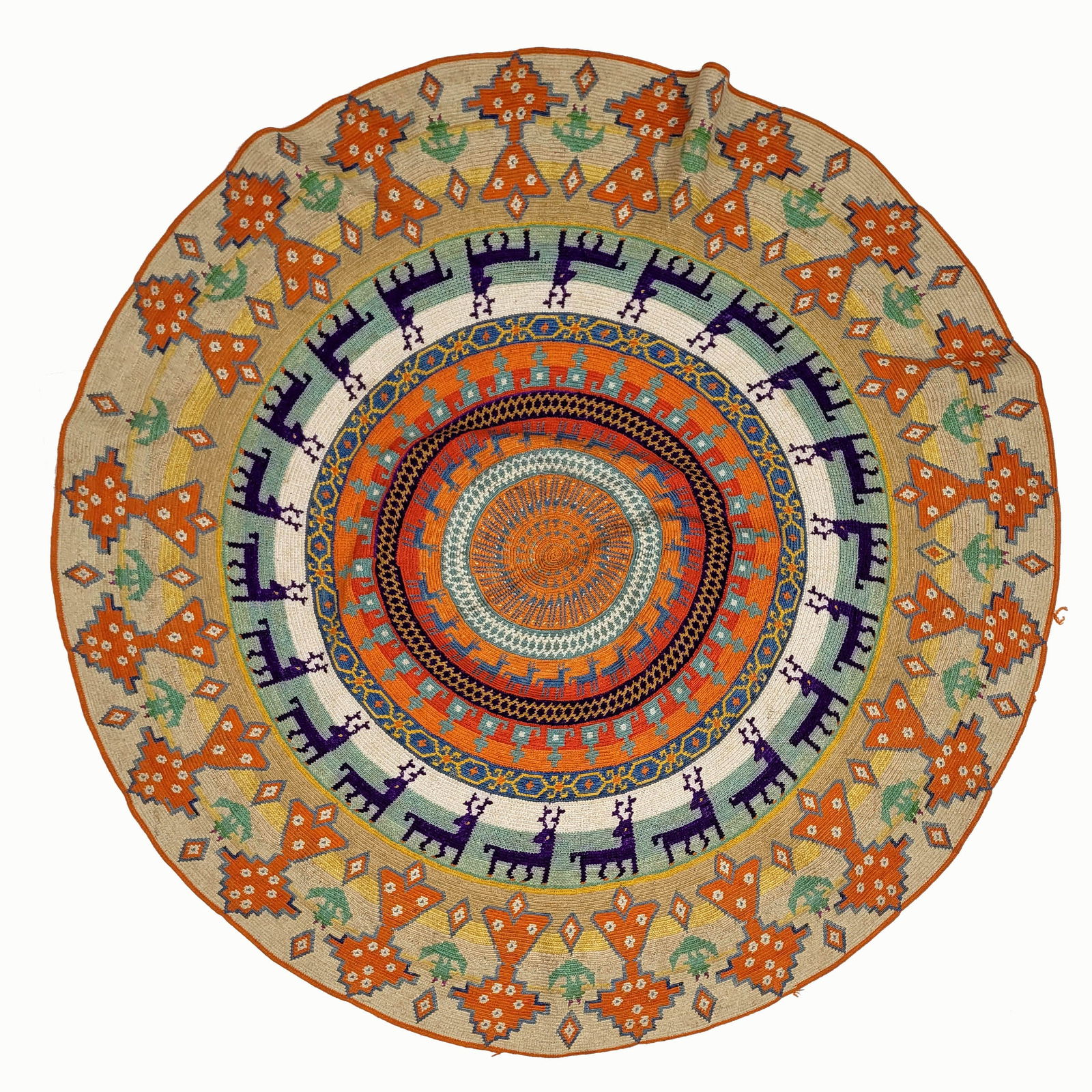 Central Asian Silk Decorative Table Cover