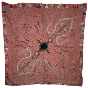 Kashmiri Shawl with Black Central Medallion