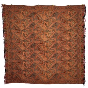 European Paisley Shawl with Trellis Pattern
