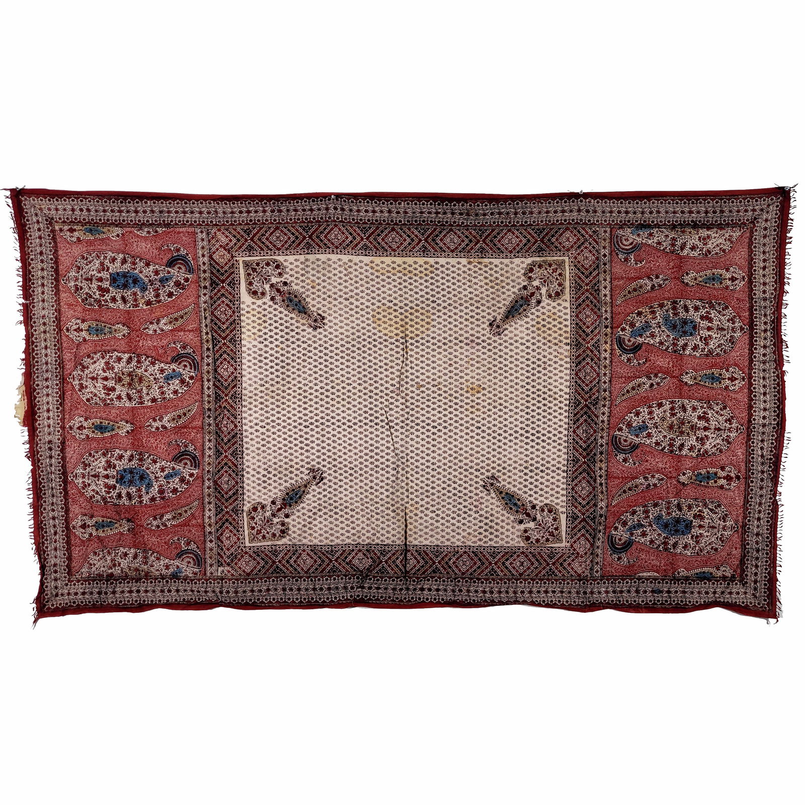 Persian Printed Cotton Textile with Boteh Design (1 of 3)