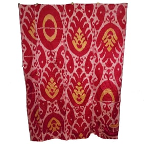 Central Asian Silk Ikat Panel