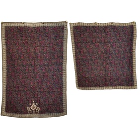 Signed Pair of Kerman Termeh Panels