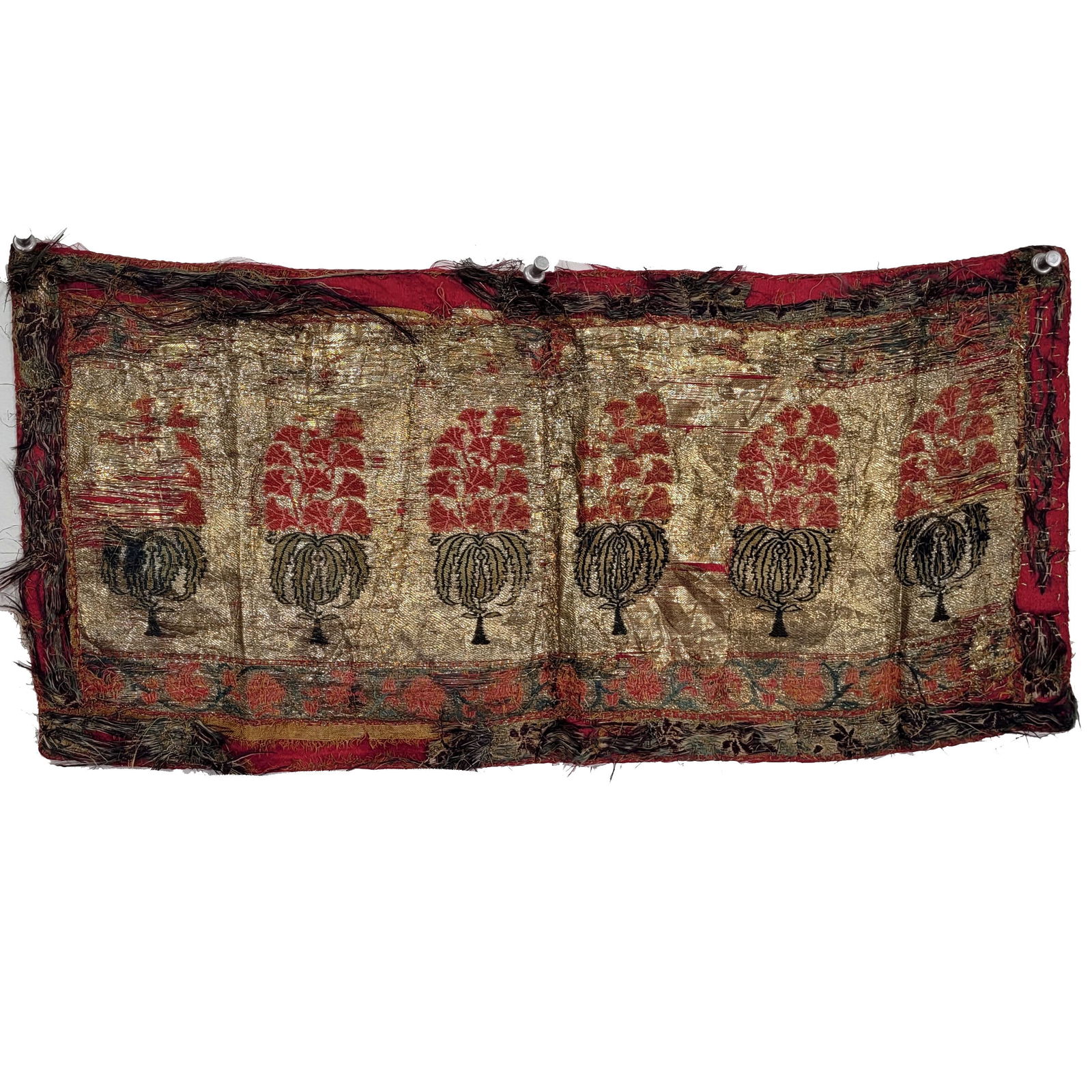 Mughal Indian Silk & Metal Sash Fragment (1 of 4)