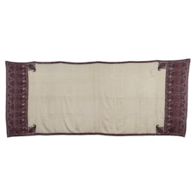 Signed Kashmiri Rectangular Shawl with Embroidered Boteh Designs