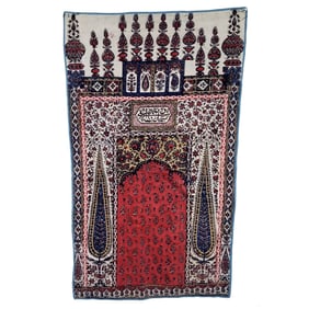 Persian Cotton Ghalamkar with Mihrab Theme