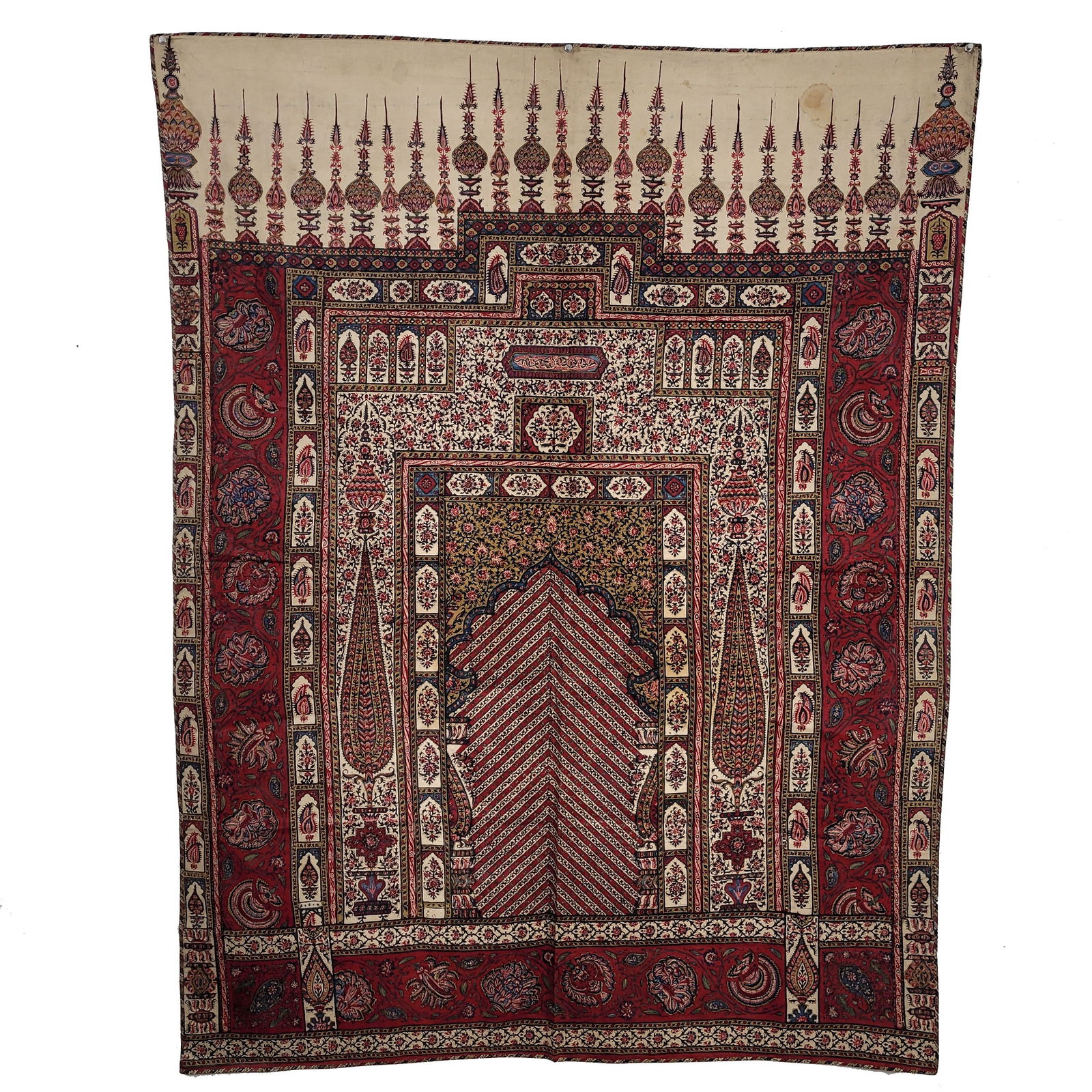 Large Indian Printed Cotton Kalamkar (1 of 4)