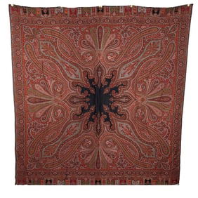 European Paisley Shawl with Medallion Center