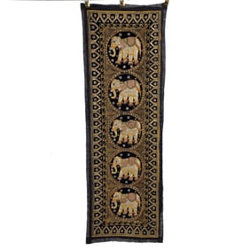 Indian Panel Embossed with Sequins and Mirror Glass