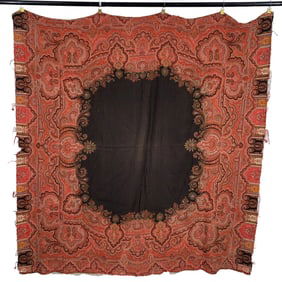 European Shawl with Large Black Center