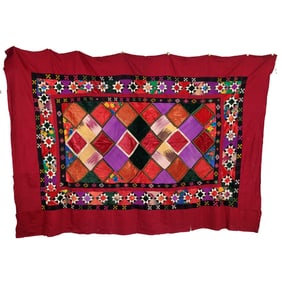 Uzbek Suzani Cotton Wall Tapestry