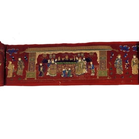 Chinese Ebroidered Wool Scroll