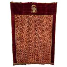 Italian Cut Velvet and Silk Bishop's Banner
