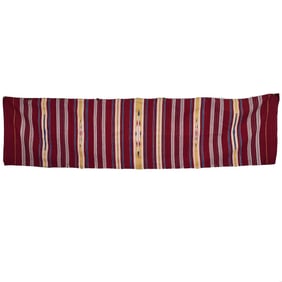 Syrian Kilim Rug with Striped Bands