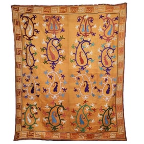 Central Asian Suzani with Boteh Designs