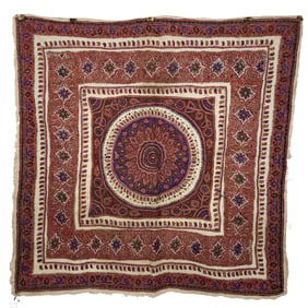 Kerman Persian Panel with Pateh-embroidery