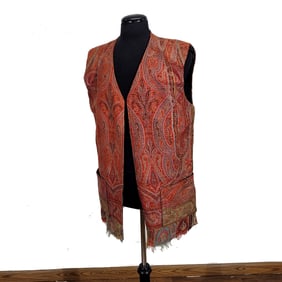 Kashmiri Paisley Vest with Pockets