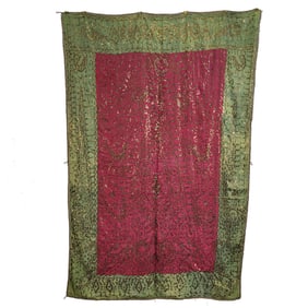 Persian Silk Wall Hanging with Tree of Life Design
