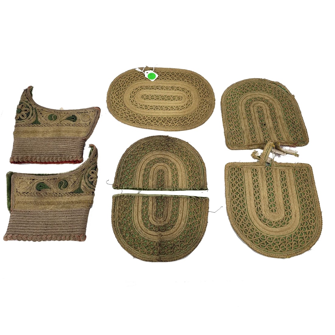 Lot of 7 European/Ottoman Embroidered Wristbands & Reticules (1 of 2)