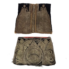 Lot of Two European/Ottoman Embroidered Reticules