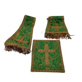 Lot of 3 European Liturgical Vestment Pieces