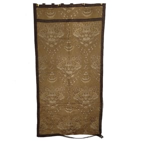 European Cotton Tapestry Sewn with Metallic Thread
