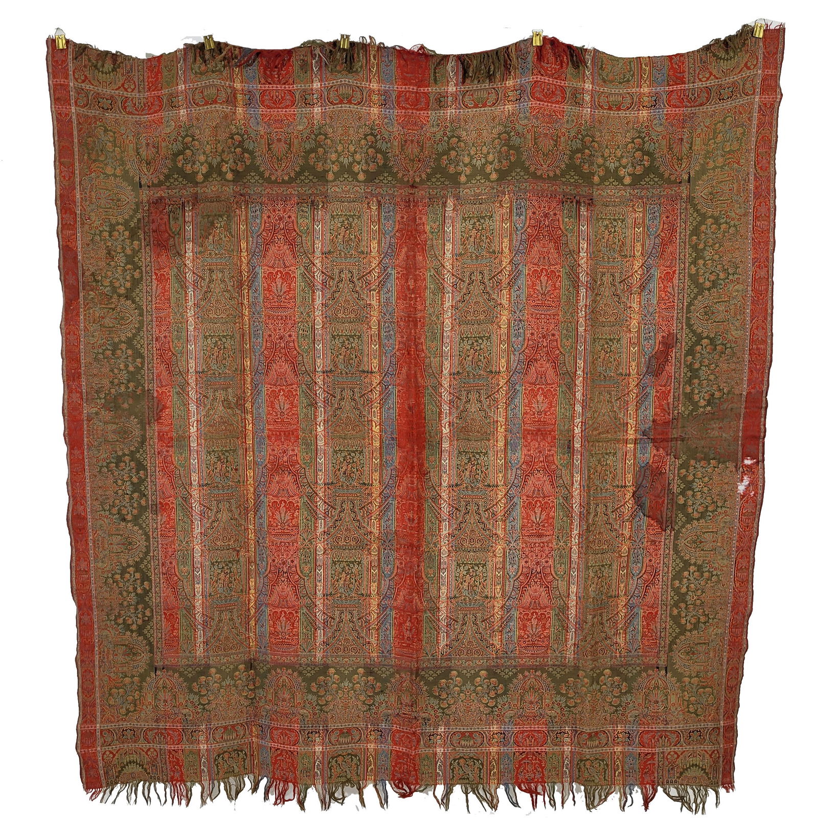 French Silk and Wool Paisley Shawl (1 of 2)