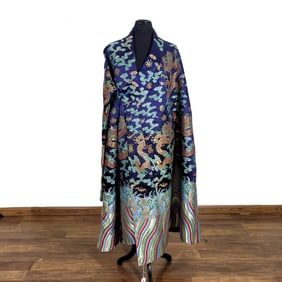 Chinese Silk Robe with Dragon Motifs