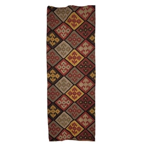 Kurdish/Turkish Kilim Runner with Cross Motifs