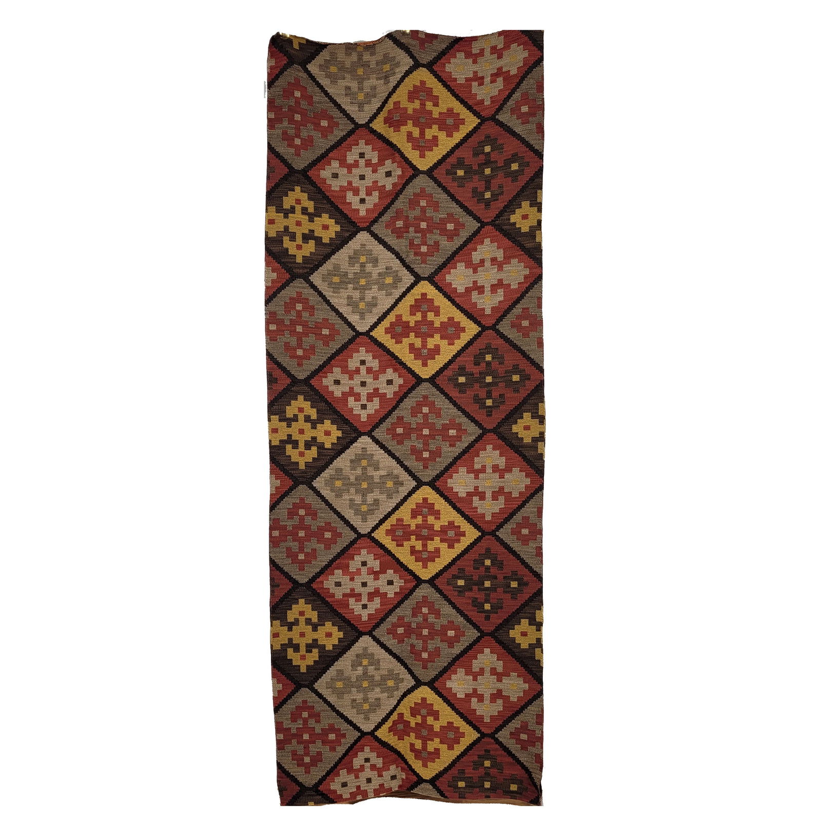 Kurdish/Turkish Kilim Runner with Cross Motifs (1 of 3)